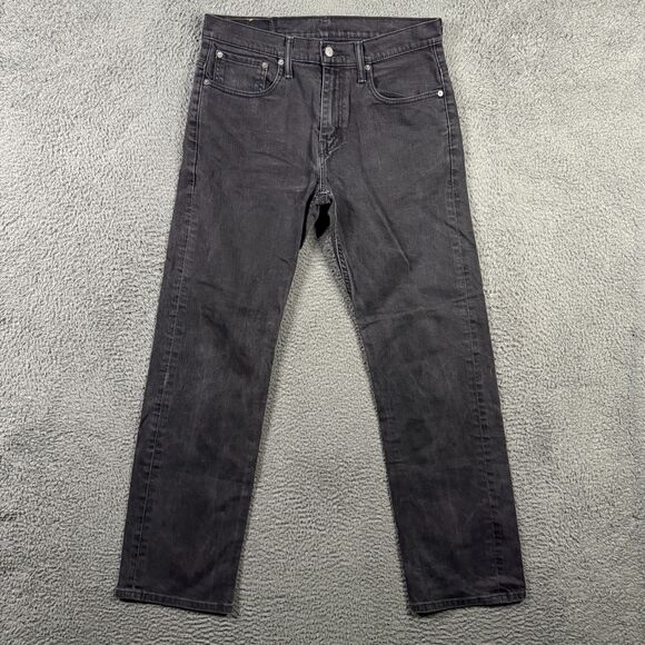 Levis 569 Jeans Mens 31x34 Black Loose Straight Fit Stretch Denim Pants Casual - Picture 1 of 16